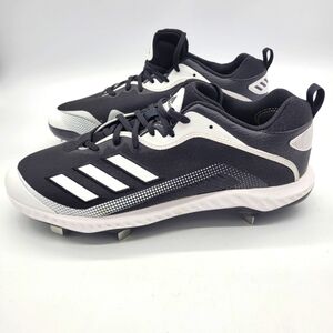 Adidas White Icon 6 Bounce Baseball Cleats Men's 14 Shoes Black White NEW